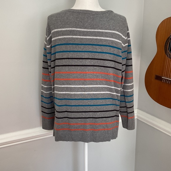 CJ Banks Striped Cardigan Sweater Tank Set - Picture 5 of 8